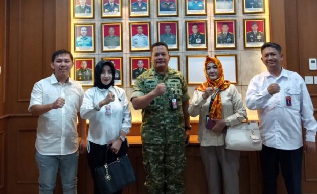 With Head of Construction Center of Defense Ministry Brigjen TNI M Leo Pola